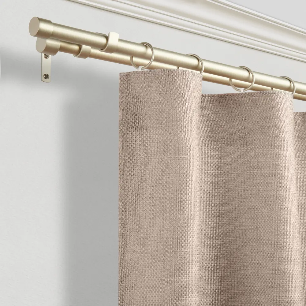 Карниз двухрядный раздвижной d19/16 мм заглушка 160-320 см цвет сталь ORBIS STLM-2050890 - Вид №4