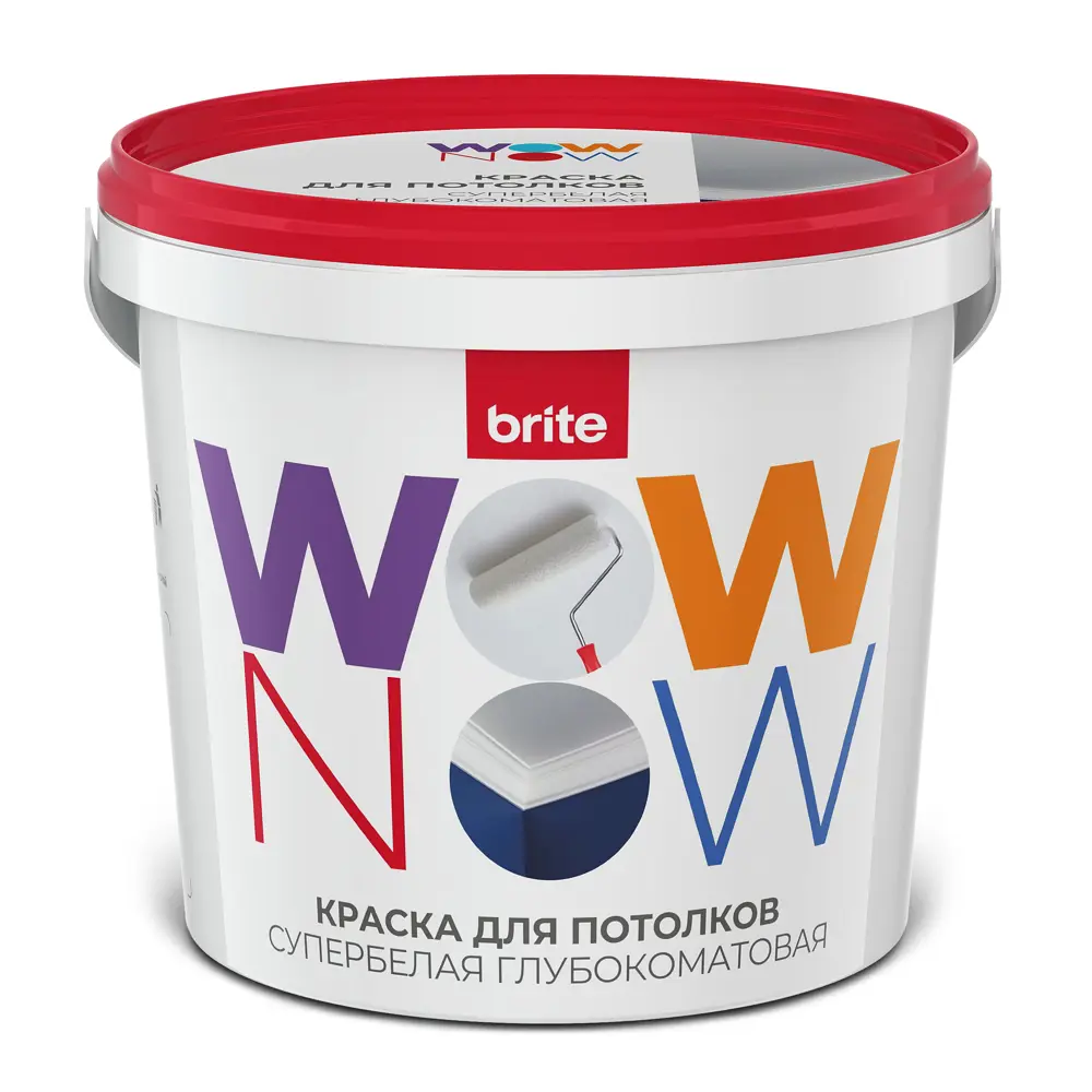 WOW NOW Матовая краска для потолков - идеально белое покрытие без бликов 82928866 STLM-0038044