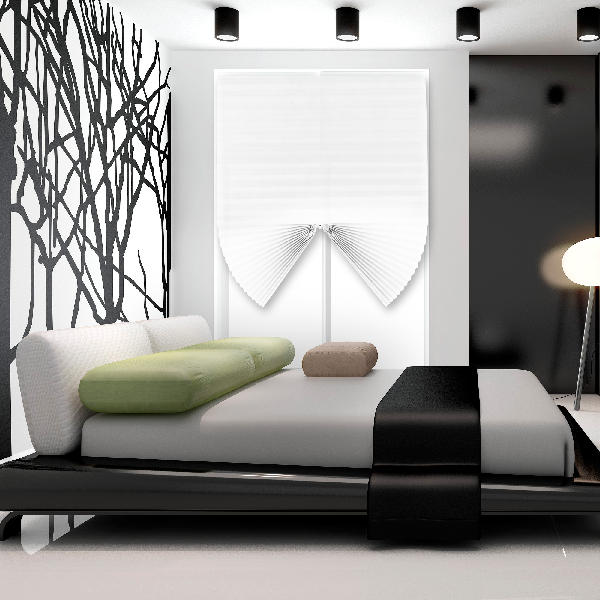 87557166 Жалюзи плиссе LY-PB01 90x190 см текстиль белые STLM-0074472 Santreyd  - Вид №5