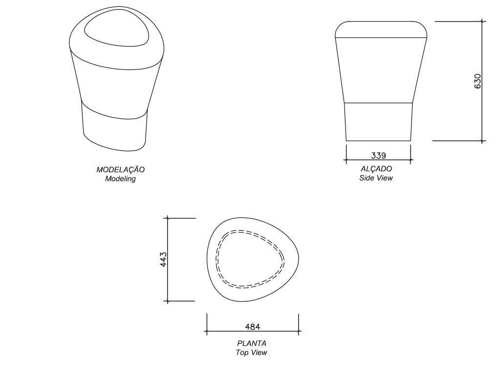 Бетонное наружное сиденье amop LIVRE ARCH-00123433 - Вид №2
