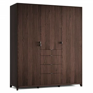 Шкаф трехстворчатый с ящиками темный дуб Case №2 THE IDEA  210386 Коричневый