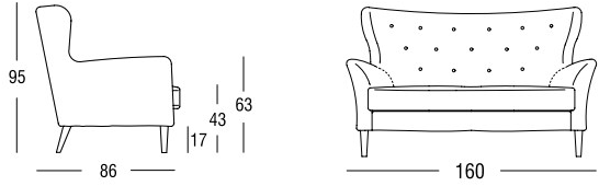 Marac Стеганый диван из 2-местной ткани Wilson sun-id-1493841 - Вид №2