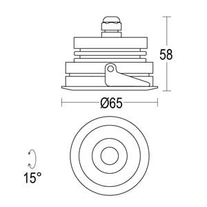 Алюминиевый круглый светодиодный светильник Ghidini Lighting знак ARCH-00029025 - Вид №4