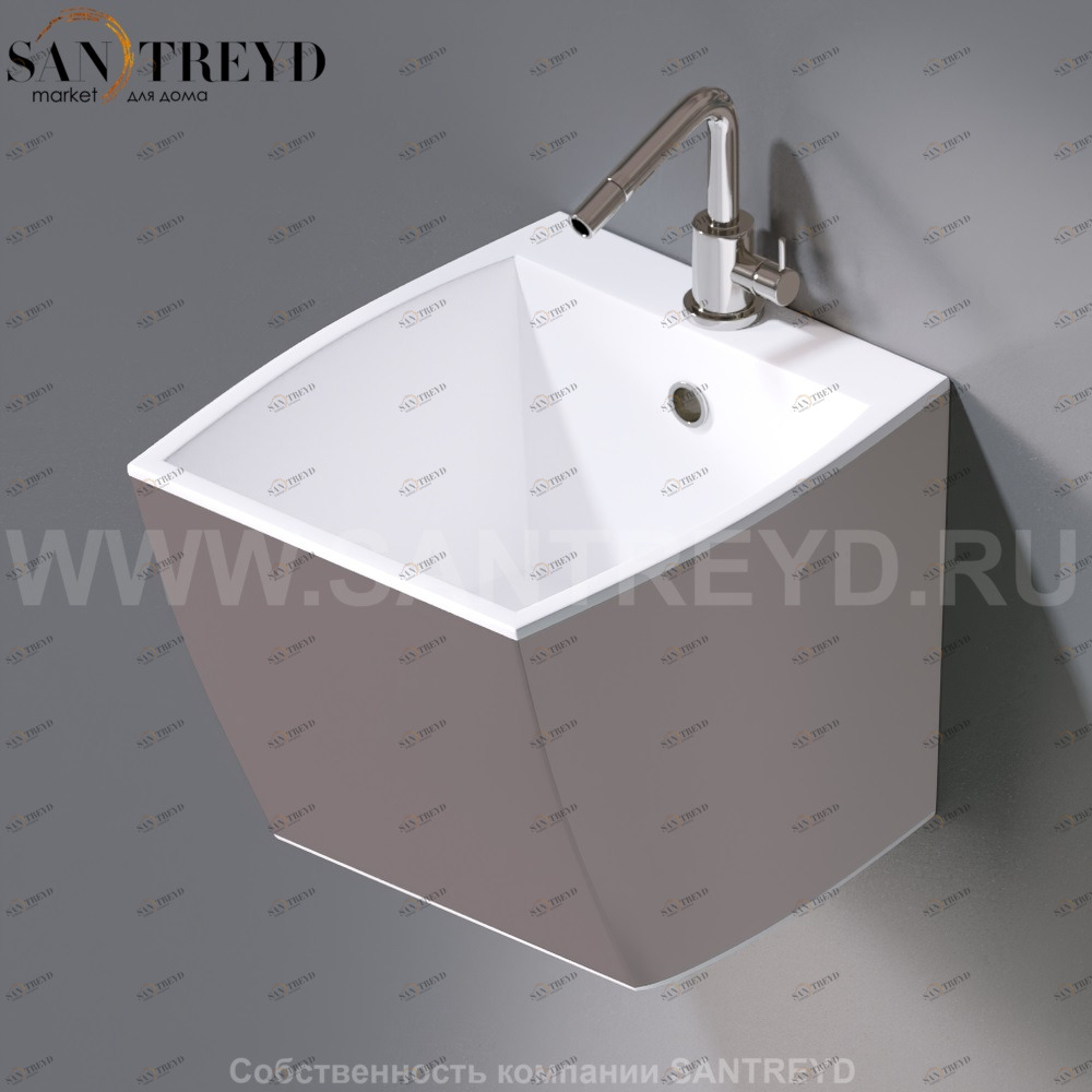 L253.351 Подвесная раковина настенная овальная A. e T. Italia SQUARE белая AeT ITALIA