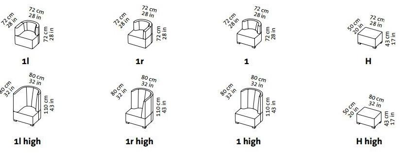brühl Модульное кресло из ткани с подлокотниками sun-id-1434139 - Вид №17