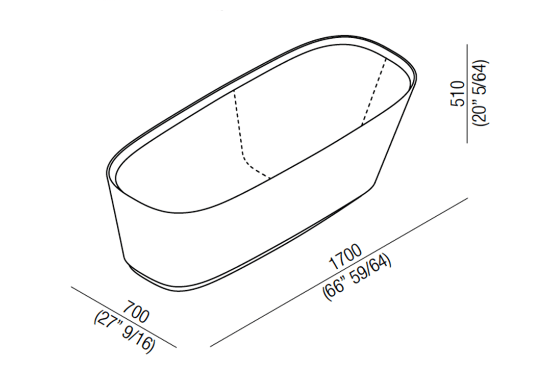 Овальная ванна в центре комнаты в Cristalplant® Agape Neb ARCH-00109265 - Вид №5