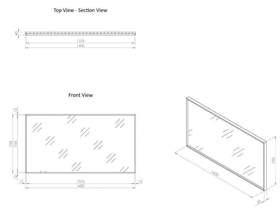 Настенное зеркало в рамке LUSSO Piana ARCH-00148823 - Вид №3