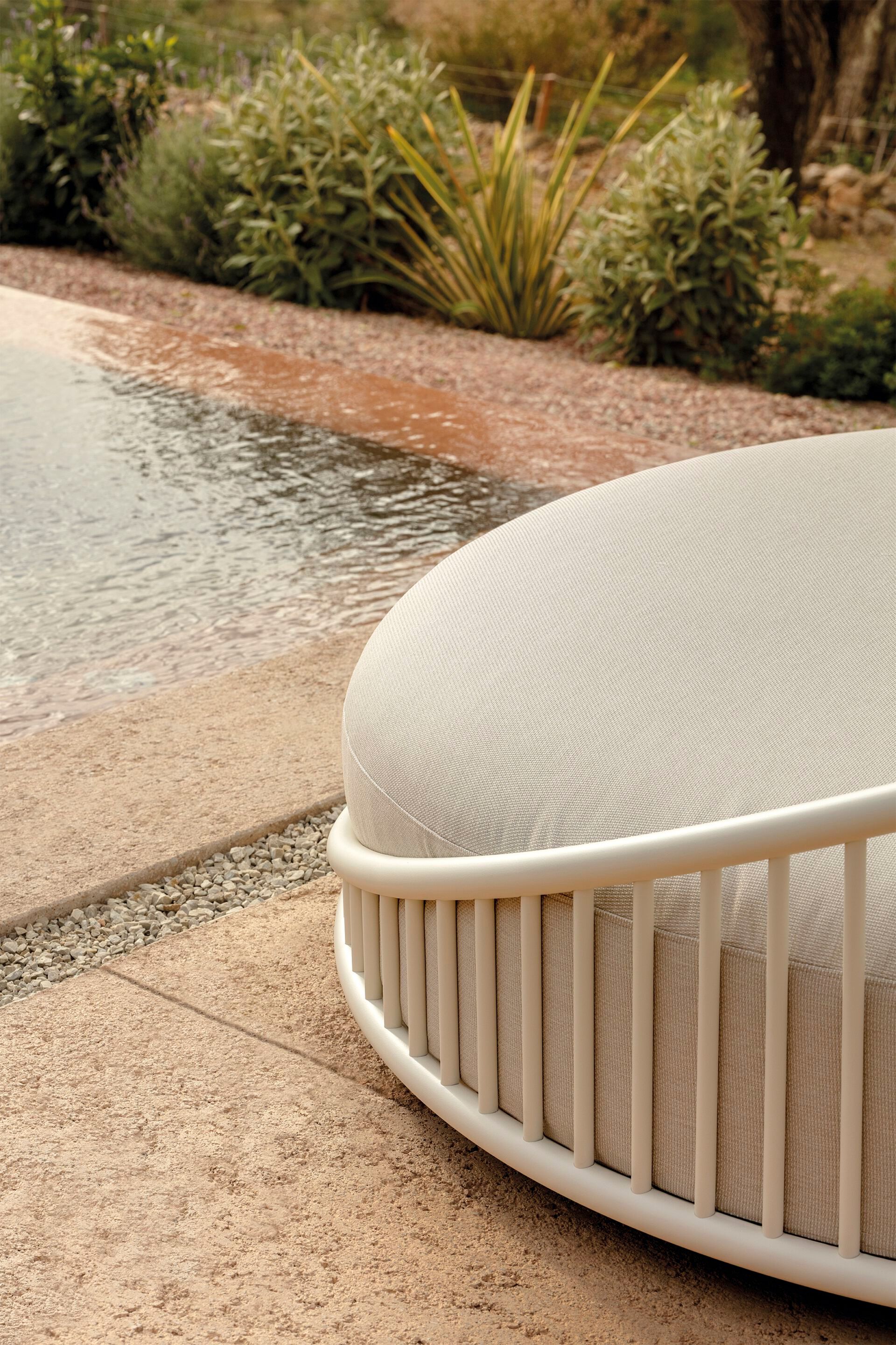 Круглая Садовая кровать из ткани и алюминия EXPORMIM Cask ARCH-00120133 - Вид №3