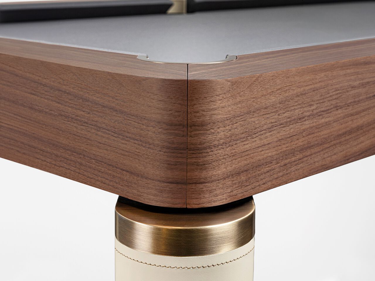 Прямоугольный бильярдный стол из кожи и грецкого ореха Hermelin biliardi современные игровые столы ARCH-00001603 - Вид №2