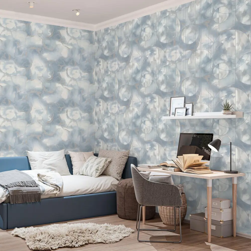 Обои флизелиновые Palitra Family Euphoria голубые 1.06 м FM72329-46 STLM-2014672 - Вид №5