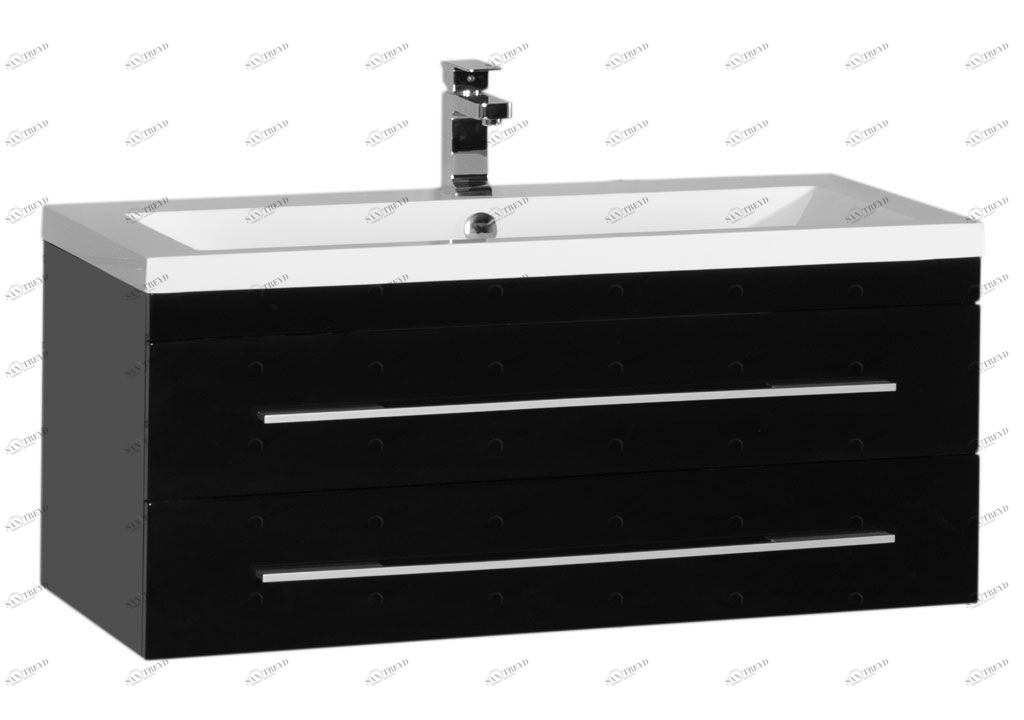 Тумба под раковину Aquanet Нота 100 черный sun-id-276073