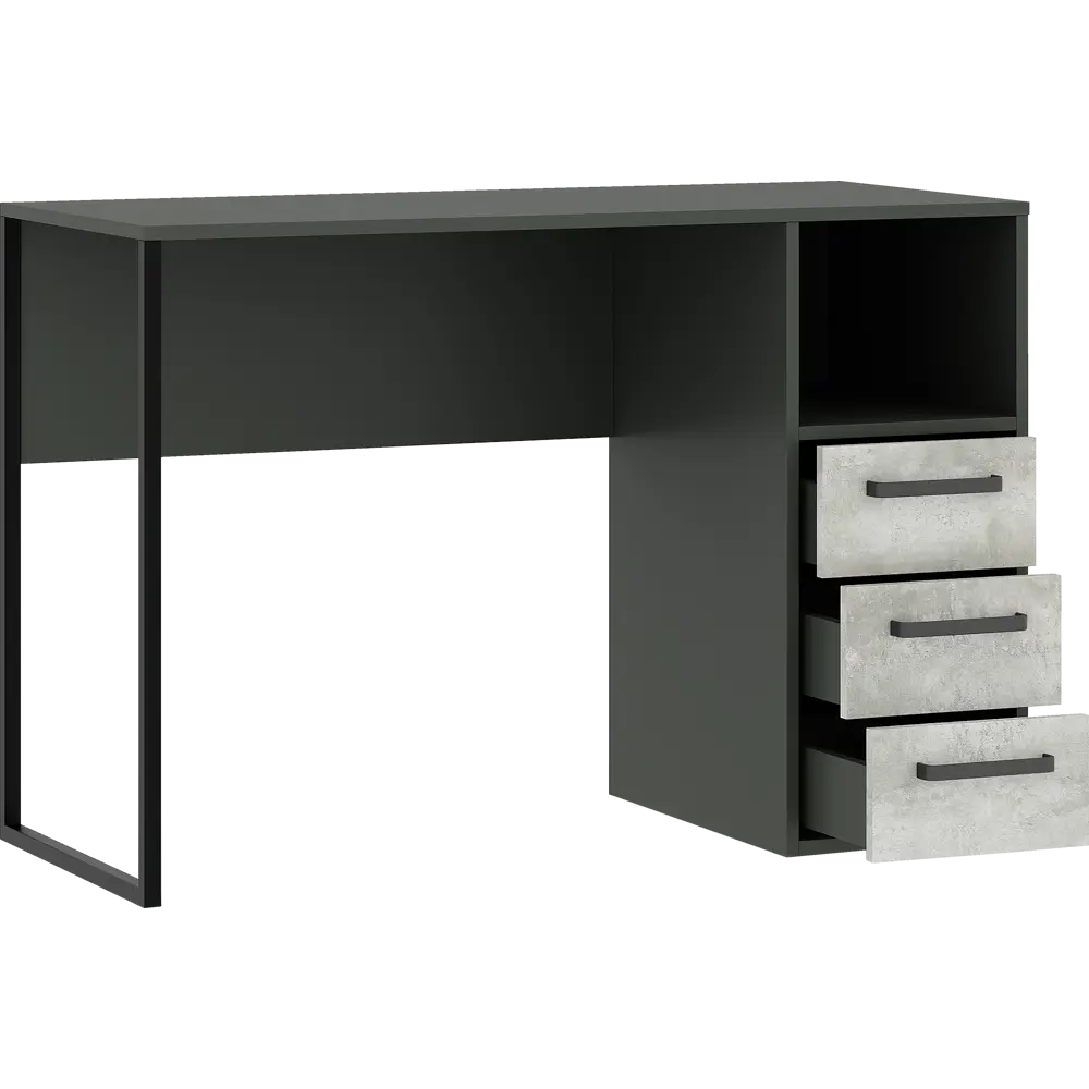 Стол письменный 110x75x50 см ЛДСП цвет графит/цемент Santreyd STLM-2078636 - Вид №2