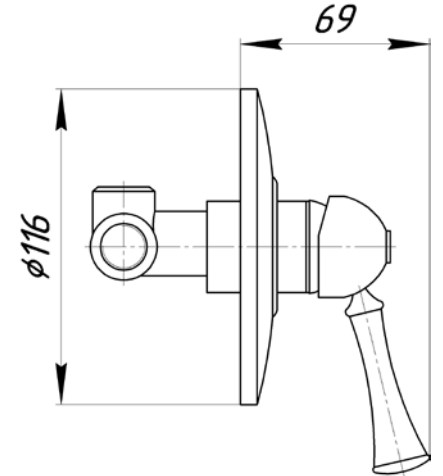 Смеситель MIGLIORE Dallas ML.DLS-6830.BR для душа - бронза  - Вид №1