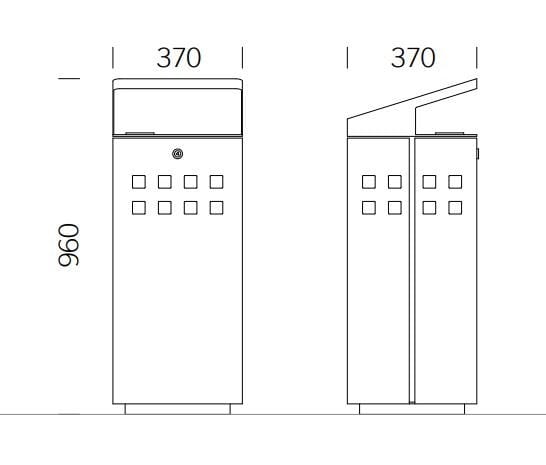 Держатель для мусора из нержавеющей стали с крышкой для наружного использования BENKERT BANKE мусорное ведро ARCH-00025618 - Вид №2