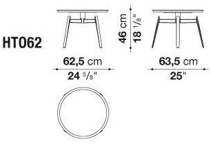 B&B Italia Outdoor Круглый садовый столик из стали Corten ™ Husk outdoor sun-id-1372679 - Вид №1
