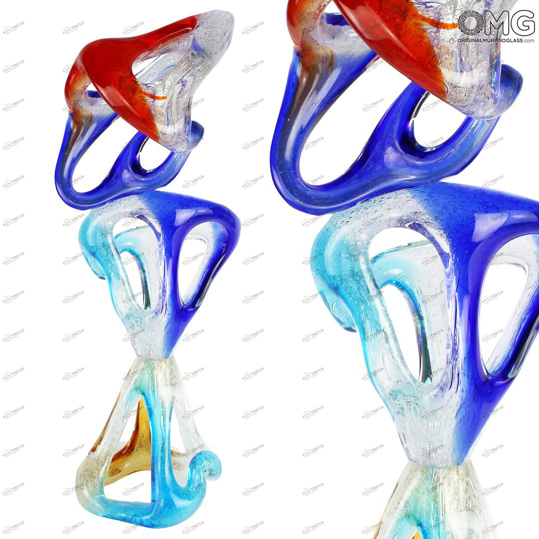 4594 ORIGINALMURANOGLASS МАтерия мечтаний - Абстрактная скульптура - муранское стекло OMG 32 см 
