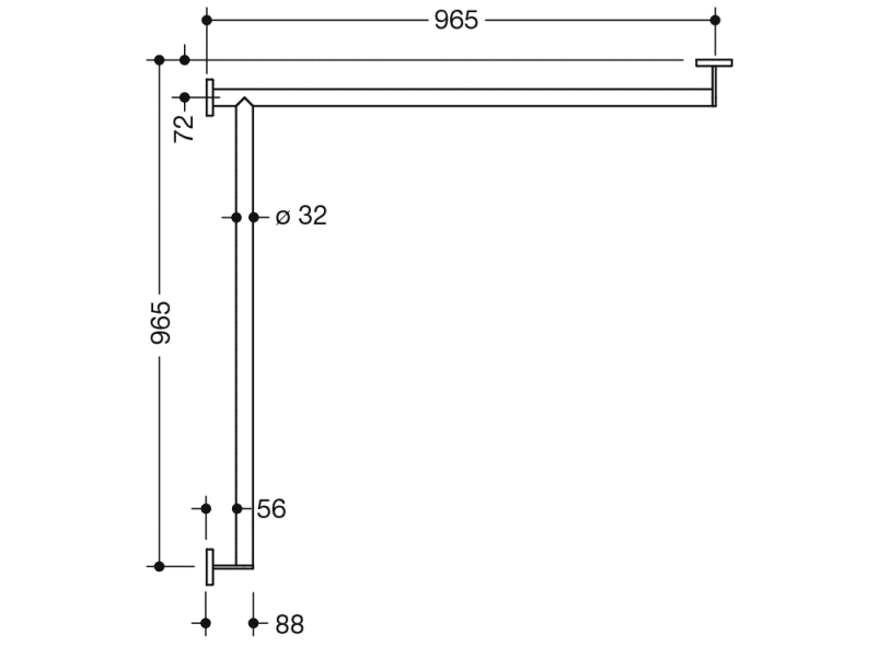 900.35.10560 душ, поручни для ванны HEWI Greifen  - Вид №4