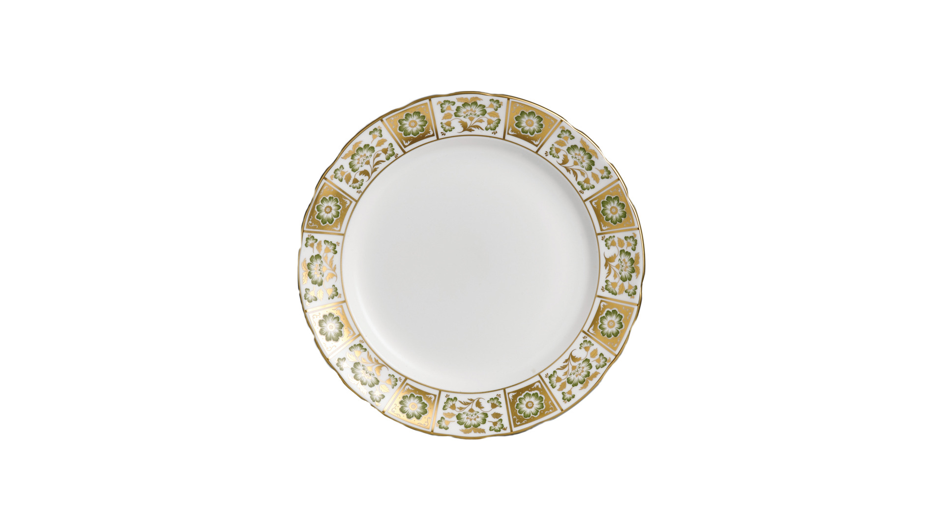 10592984 Royal Crown Derby Сервиз чайный Royal Crown Derby "Дерби, зеленый декор" 6/22 Фарфор костяной  - Вид №6