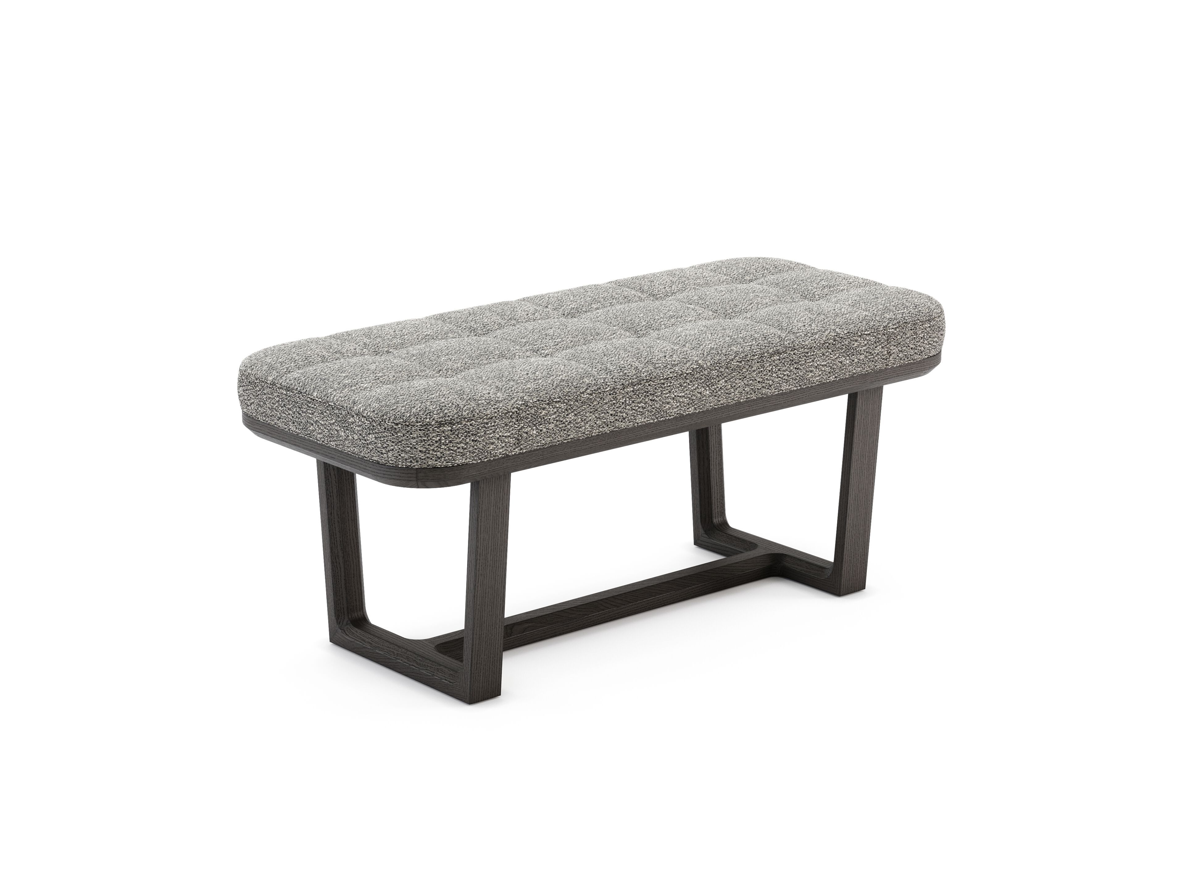 Скамейка из ткани или кожи с деревянной основой Domkapa VINCENT S ARCH-00109692 - Вид №2