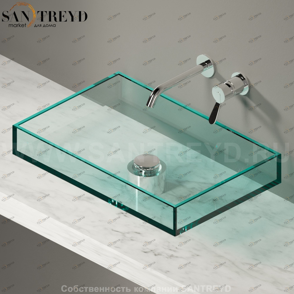 001G Накладная раковина на столешницу  прямоугольная Agape 