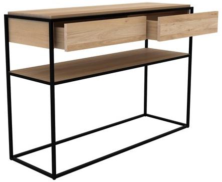 Ethnicraft Прямоугольная консоль из дуба с ящиками Monolit 26872/26873 - Вид №2