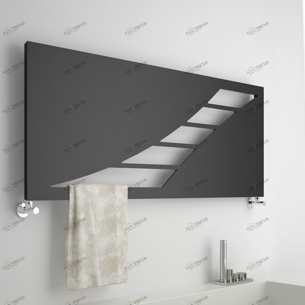 Hotech Дизайн-радиатор горизонтальный Studio Collection Seneka цвет черный SENEKAB