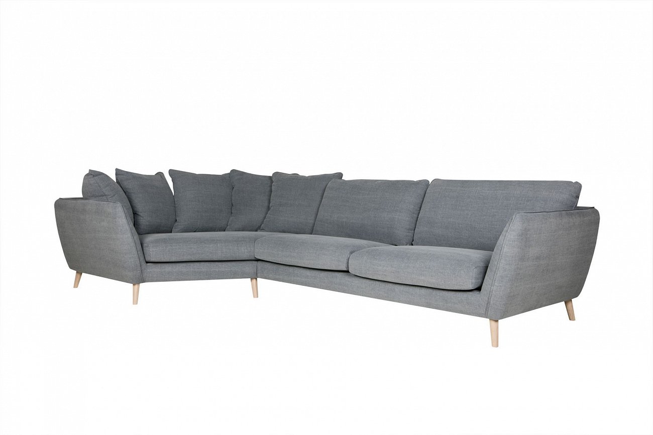 Диван угловой голубой 192 см Stella SITS ДИЗАЙНЕРСКИЕ, STELLA 192365 Серый  - Вид №1