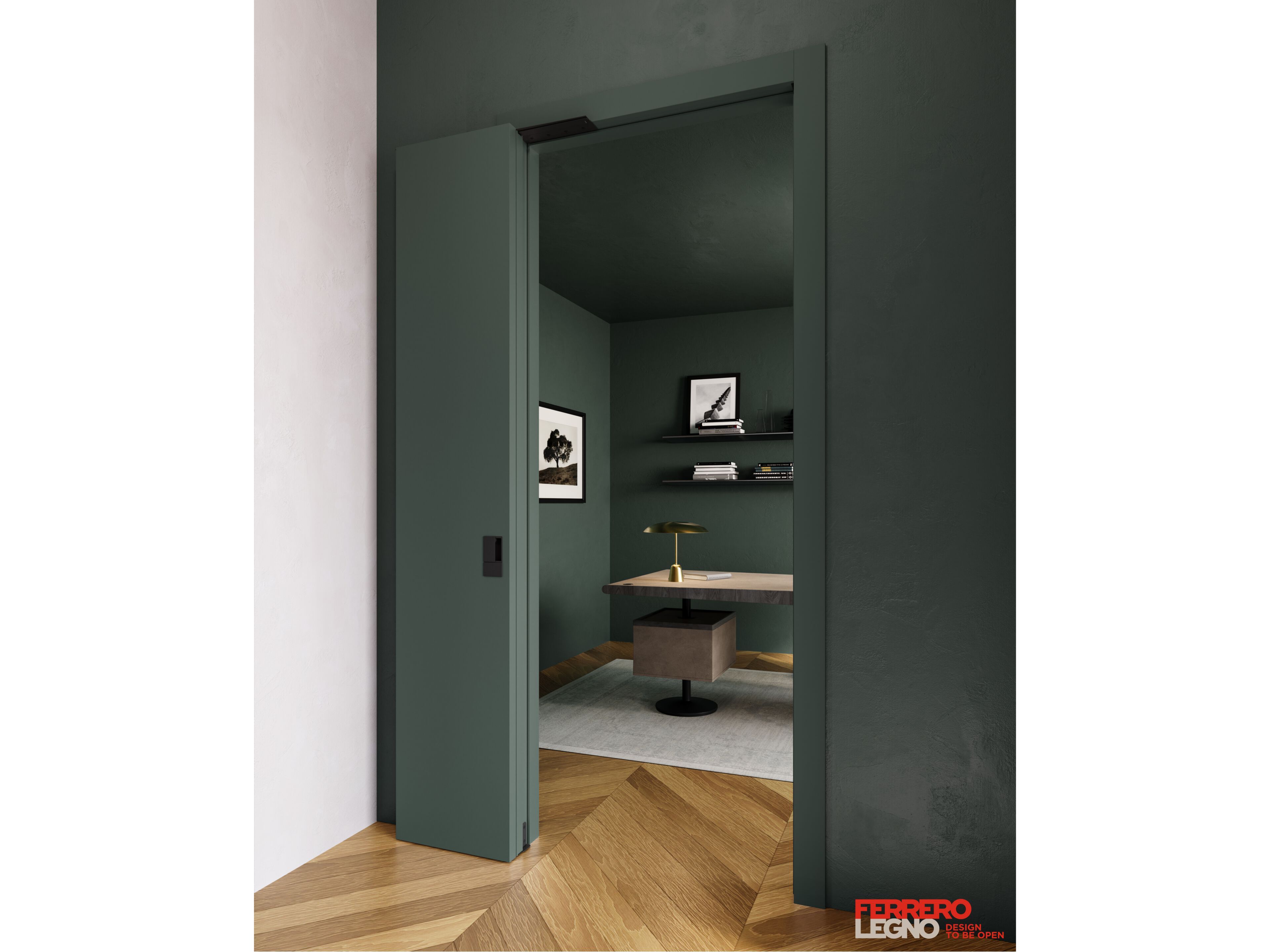 Деревянная книжная дверь FERREROLEGNO Коллекциифл ARCH-00132228