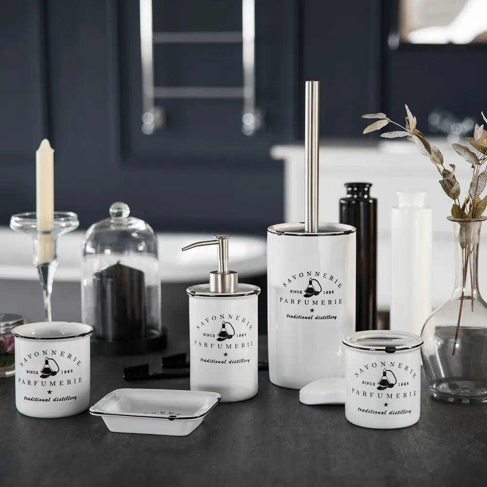 Ёршик для унитаза Wess Parfumer цвет белый чёрный STLM-2136146 - Вид №7