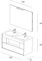 Lume 01 Mastella  Lume  Комплект мебели для ванной  - Вид №3