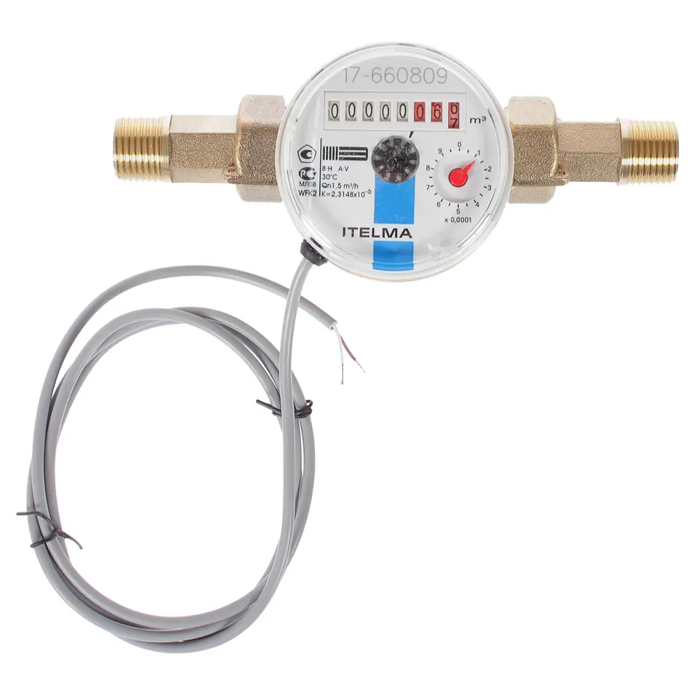 Счетчик воды ITELMA для холодного водоснабжения с латунным корпусом 81955261 STLM-0015263