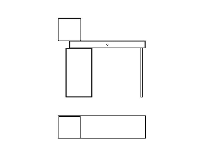 Письменный стол с ящиками Glas Italia RATIO ARCH-00106596 - Вид №3