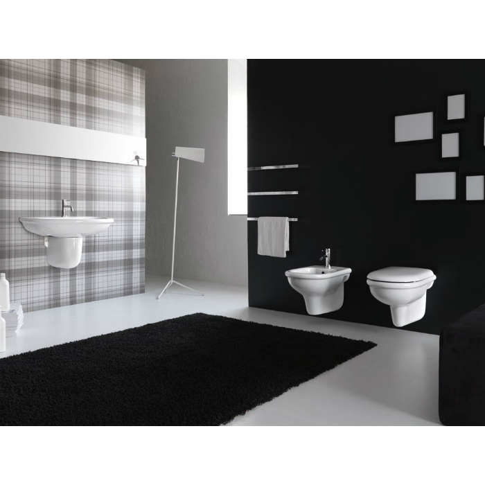 25353 Подвесная раковина настенная овальная Ceramica Hidra PLUVIA белая - Вид №2