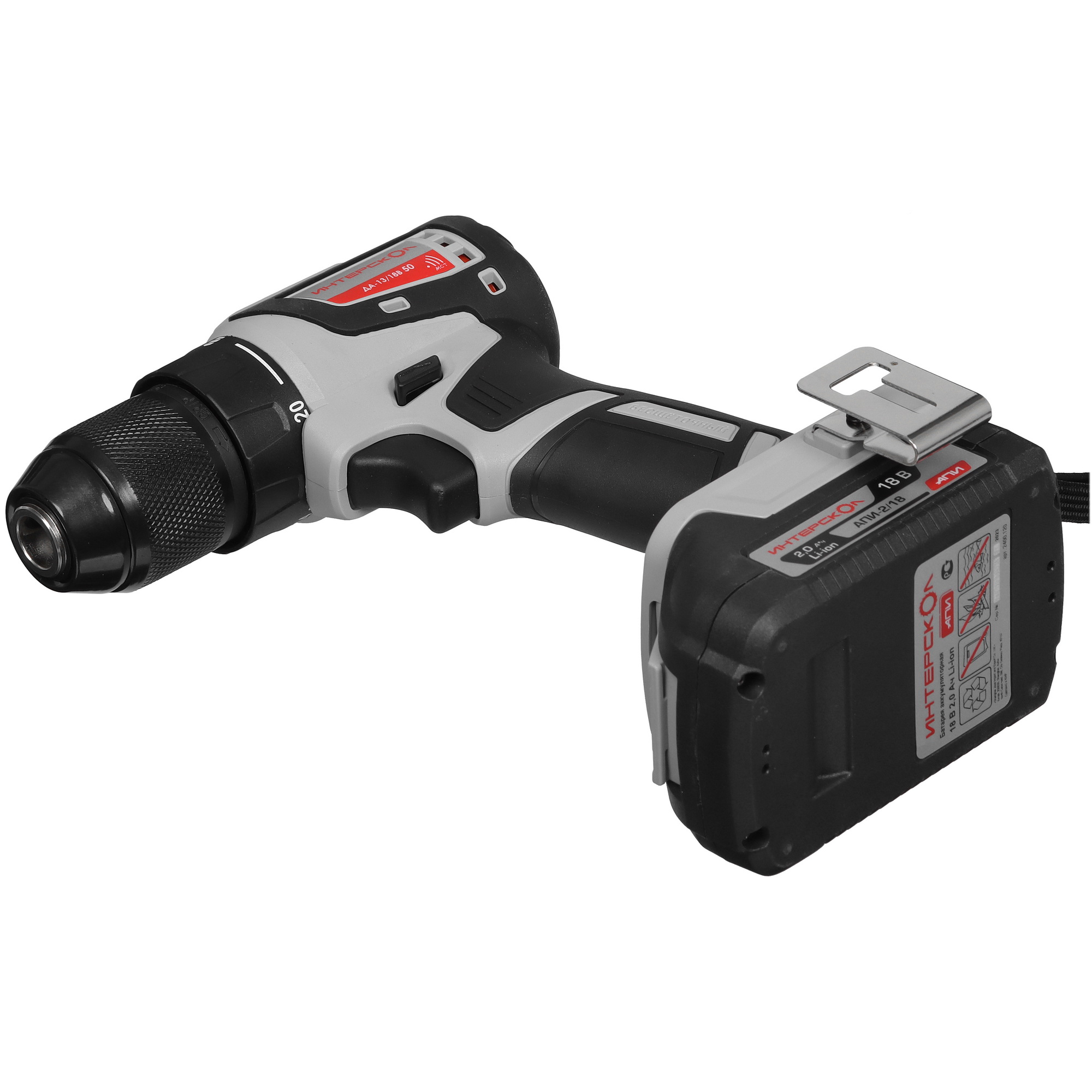 Дрель-шуруповерт Интерскол ДА 13/18В 50 АПИ 18V 9084837 STDN-0096780 - Вид №7