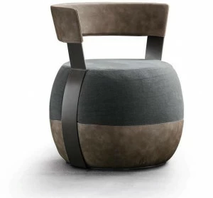 ZANETTE Мягкое кресло из кожи и ткани Barrique