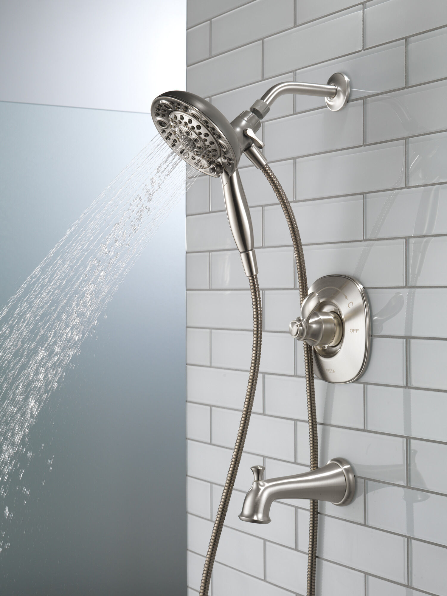 144710-SS-I20 Ванна и душ Monitor® серии 14 с In2ition® Delta Faucet Nura Нержавеющая сталь - Вид №12