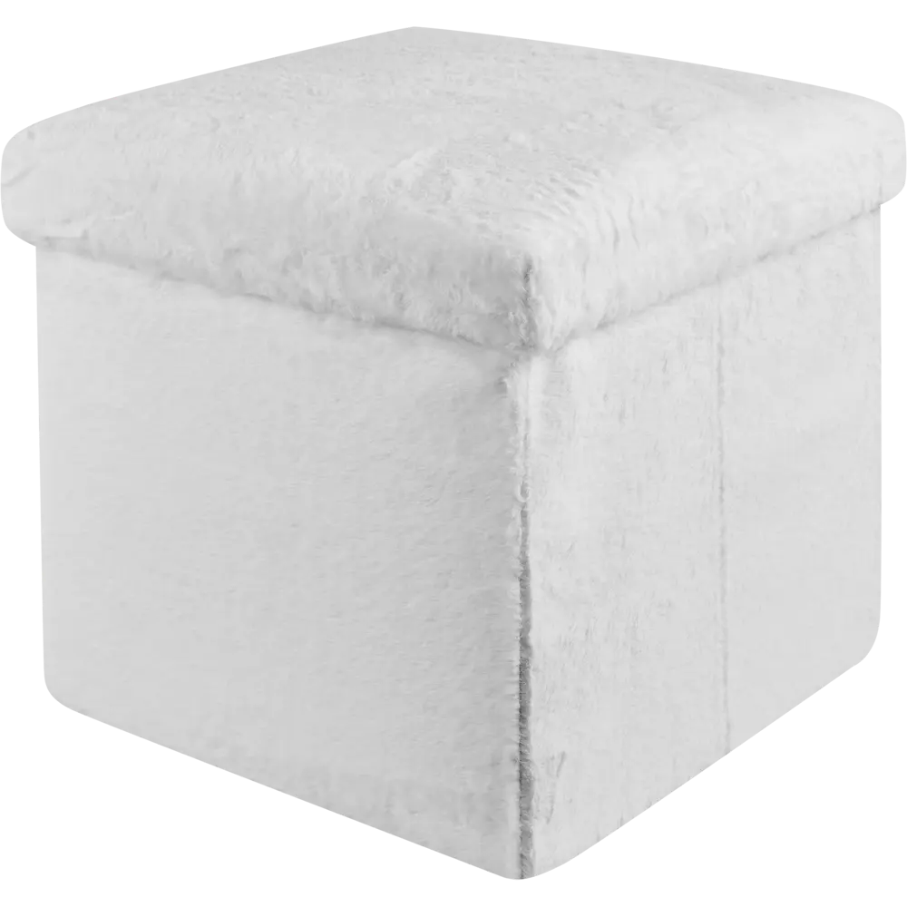 Пуф Ezzio с мягкой обивкой 38x38x38 см цвет белый Atmosphera STLM-2152145