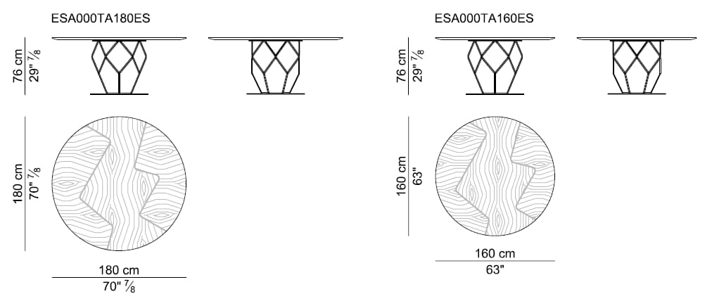 Круглый деревянный стол i 4 Mariani ESA ARCH-00054283 - Вид №1