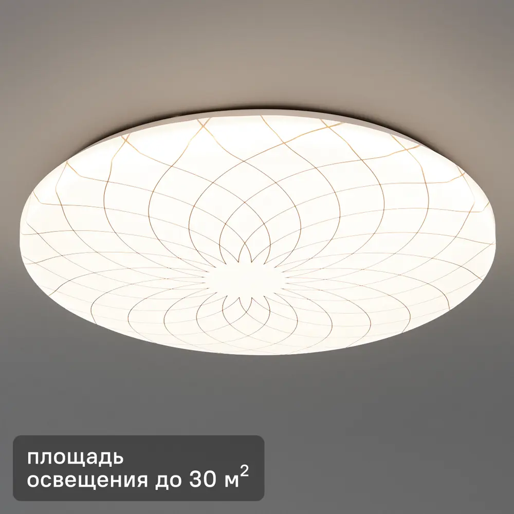 Светильник настенно-потолочный светодиодный Lumin Arte Fler C19LLS55W, 30 м², нейтральный белый свет, цвет белый STLM-2167741