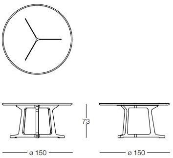 Frigerio Salotti Круглый стол с основанием 3 звезды Arja sun-id-1390932 - Вид №2