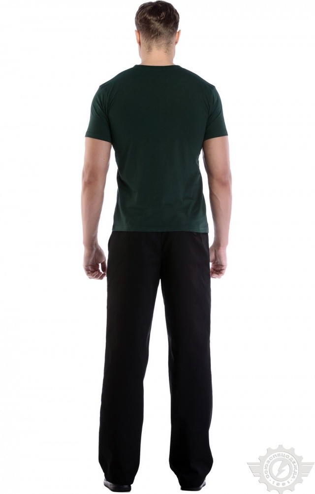 4958307 Футболка темно-зеленая  Одежда для официантов  размер L (48-50) Спецодежда  - Вид №9