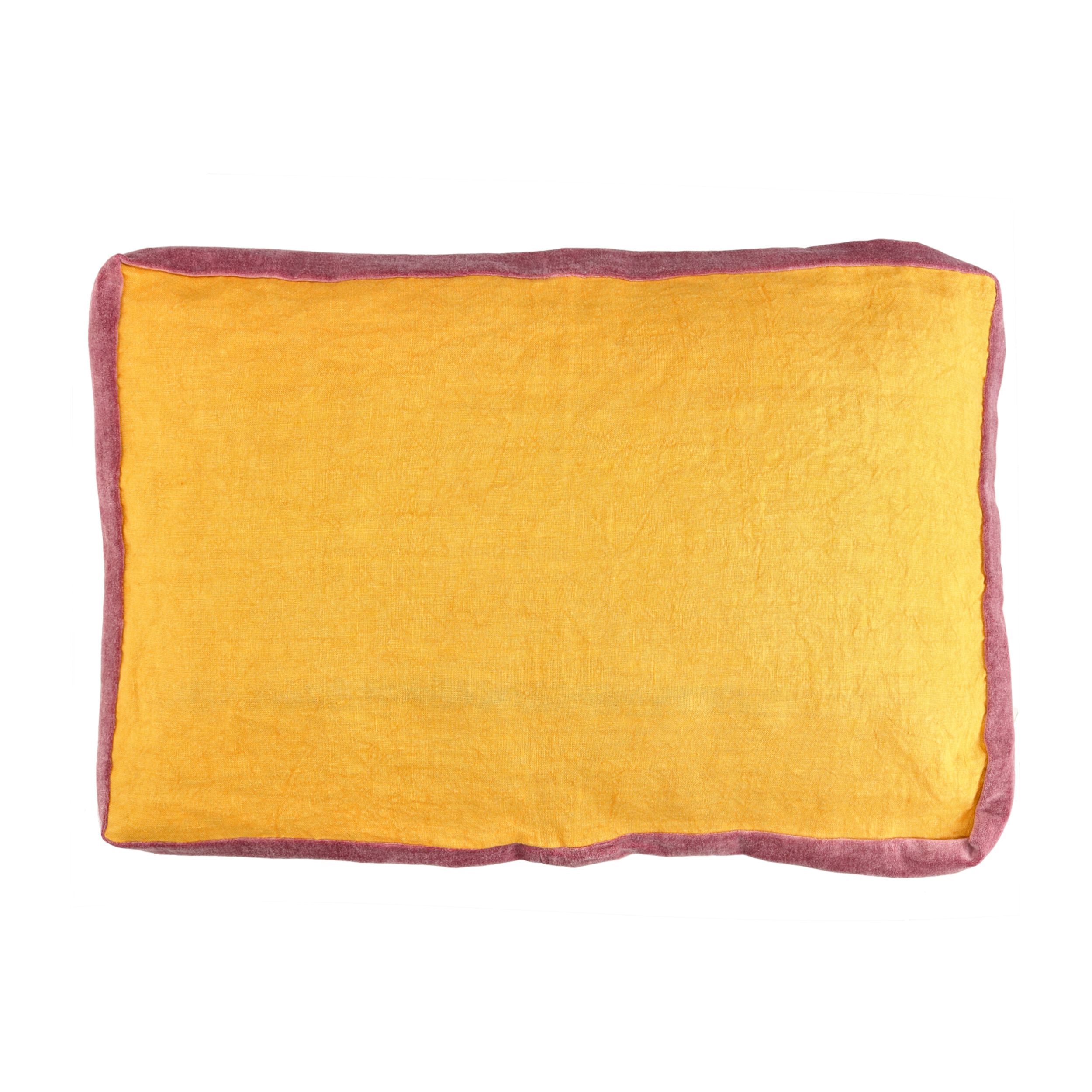 Льняная прямоугольная однотонная подушка POMAX BORDERS ARCH-00106515 - Вид №6