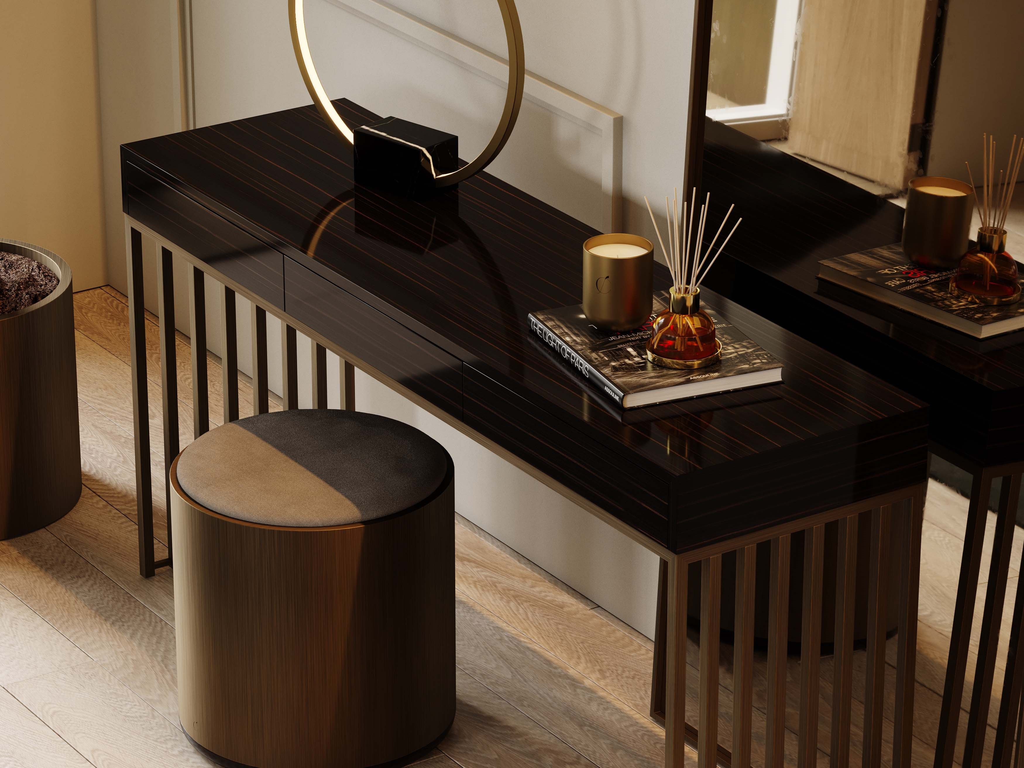 Круглый пуф из шпона Stylish Club His &amp ARCH-00044604 - Вид №5