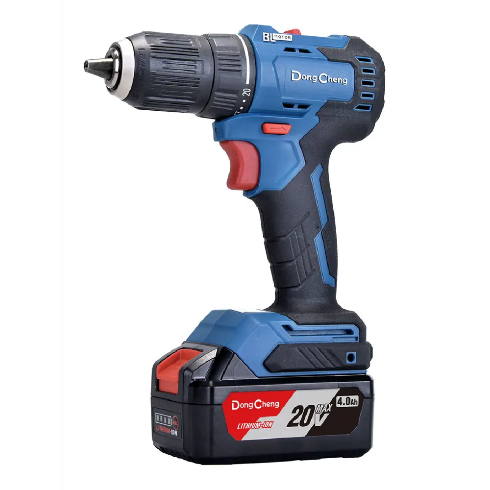 Дрель-шуруповерт аккумуляторная бесщеточная Dongcheng DCJZ2050, 20 В Li-ion 2x4 Ач STLM-2204615