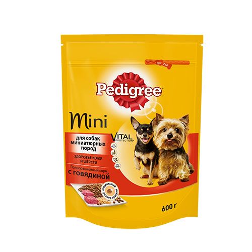 ПР0032372 Корм для собак для миниатюрных пород, говядина сух. 600г PEDIGREE 