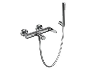 Настенный однорычажный смеситель для ванны с ручным душем