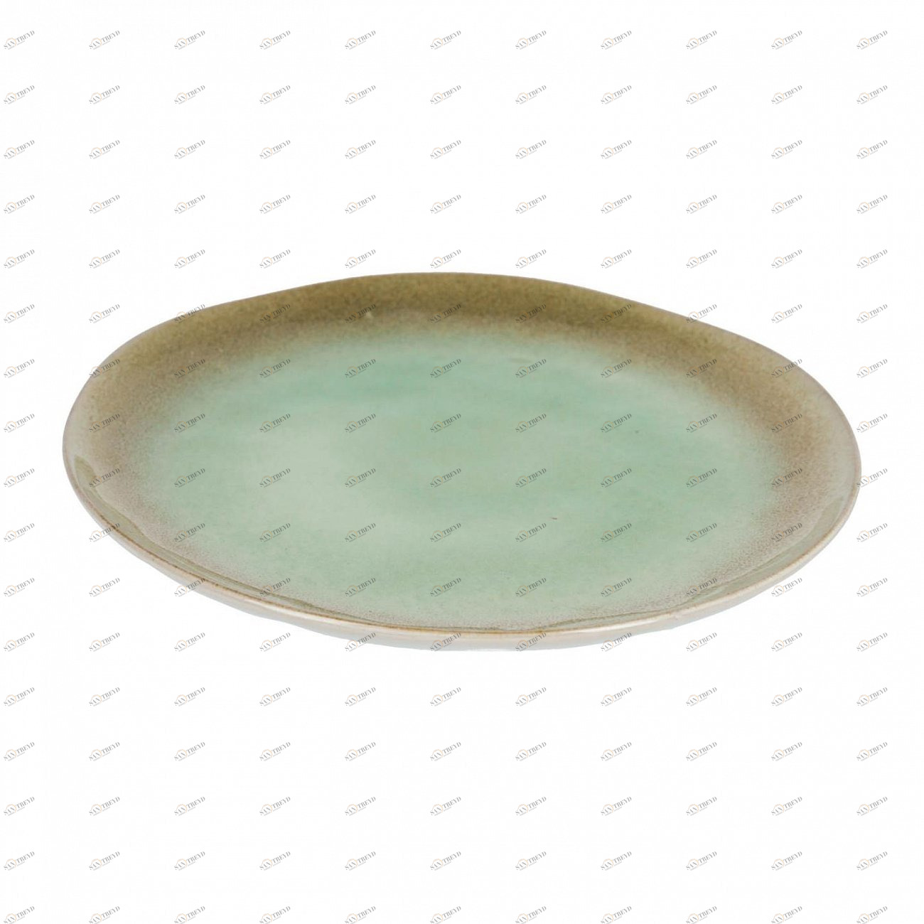 Тарелка керамическая столовая бело-зеленая Zain от La Forma LA FORMA ZAIN 00-3865088 Зеленый 