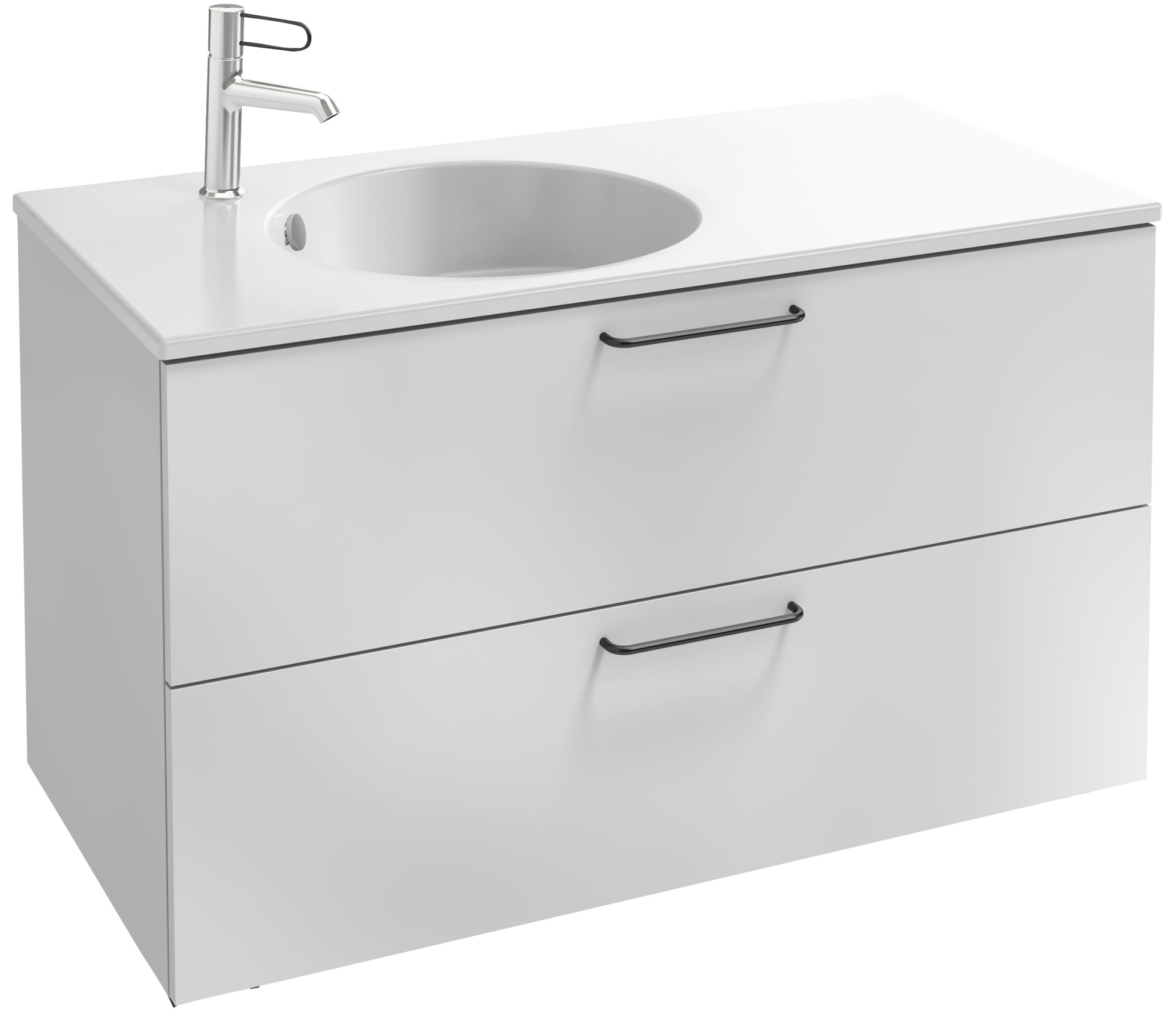 EB2524-R9-E10 Тумба под столешницу 100 см, 2 ящика, черная ручка JACOB DELAFON ODÉON RIVE GAUCHE ODEON RIVE GAUCHE