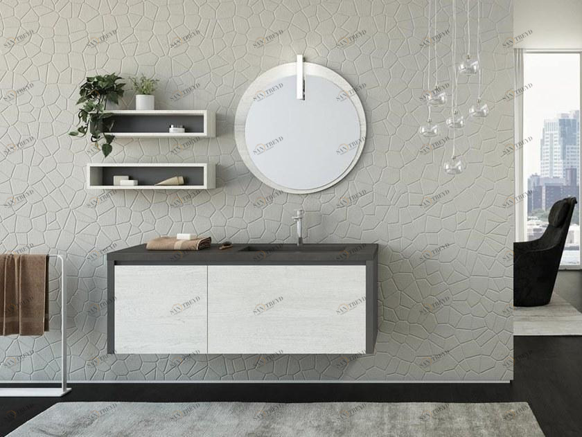 LEGNOBAGNO Тумба под умывальник подвесная с ящиками и зеркалом Freedom lineare sun-id-1424156