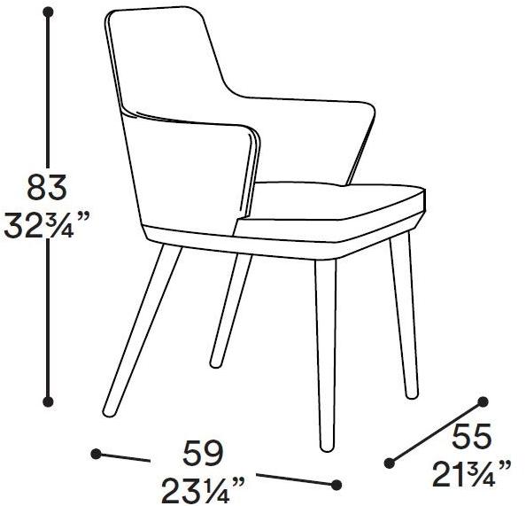 JESSE Мягкое кожаное кресло с подлокотниками sun-id-1408370 - Вид №2